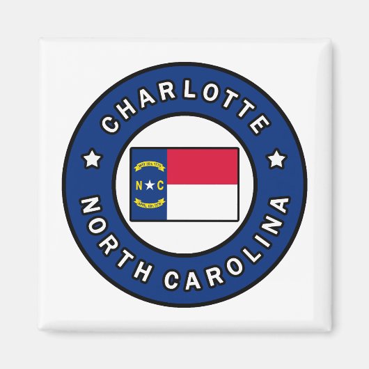 Charlotte North Carolina Magnet (Vorne)