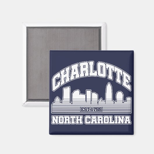 Charlotte, North Carolina Magnet (Vorderseite/Rückseite)