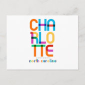 Charlotte North Carolina Mitte Jahrhundert, Pop Ar Postkarte (Vorderseite)