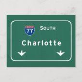 Charlotte North Carolina nc Interstate Highway : Postkarte (Vorderseite)