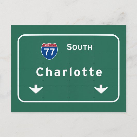 Charlotte North Carolina nc Interstate Highway : Postkarte (Vorderseite)