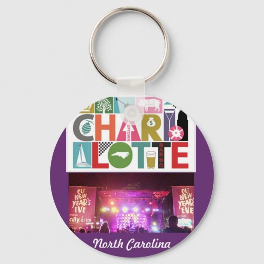Charlotte North Carolina NC Schlüsselanhänger (Vorderseite)