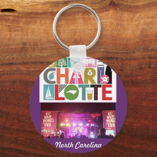 Charlotte North Carolina NC Schlüsselanhänger (Vorderseite)
