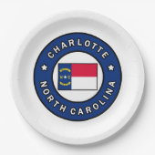 Charlotte North Carolina Pappteller (Vorderseite)