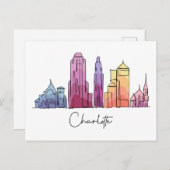 Charlotte NORTH CAROLINA Postkarte (Vorne/Hinten)