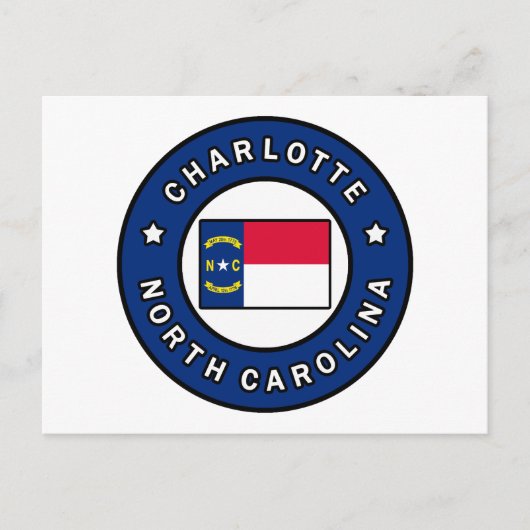 Charlotte North Carolina Postkarte (Vorderseite)
