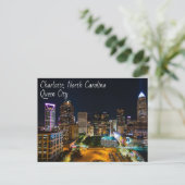 Charlotte, North Carolina, Queen City Postkarte (Stehend Vorderseite)