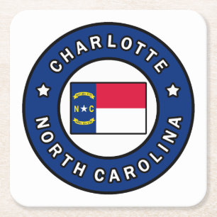 Charlotte North Carolina Rechteckiger Pappuntersetzer