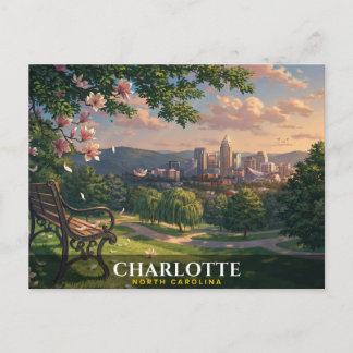 Charlotte North Carolina Reise-Postkarte Postkarte