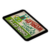 Charlotte North Carolina Robot - Funny Vintag Magnet (Rechte Seite)