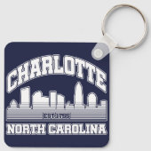 Charlotte, North Carolina Schlüsselanhänger (Rückseite)