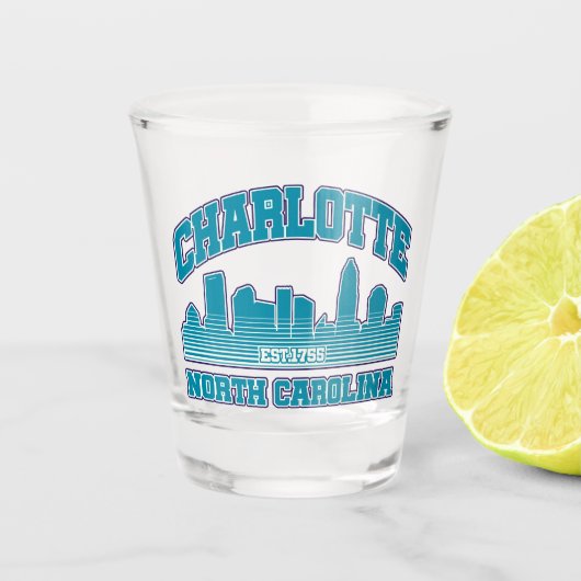Charlotte, North Carolina Schnapsglas (Vorderseite)