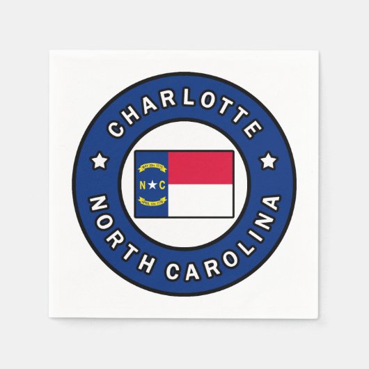 Charlotte North Carolina Serviette (Vorderseite)