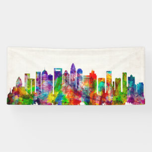 Charlotte North Carolina Skyline Banner