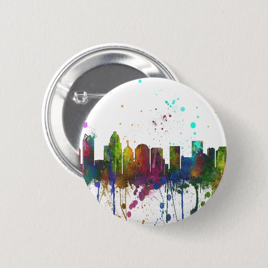 CHARLOTTE, NORTH CAROLINA-SKYLINE BUTTON (Vorne & Hinten)