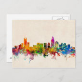 Charlotte North Carolina Skyline Cityscape Postkarte (Vorne/Hinten)