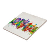 Charlotte North Carolina Skyline Fliese (Seite)