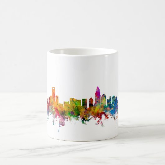 Charlotte-North Carolina-Skyline Kaffeetasse (Mittel)