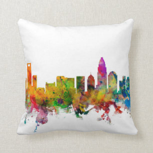 Charlotte-North Carolina-Skyline Kissen