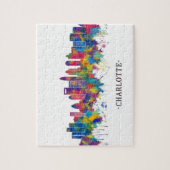 Charlotte North Carolina Skyline Puzzle (Vertikal)