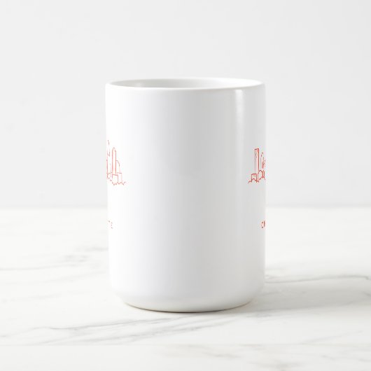 Charlotte, North Carolina-Stadt-Skyline Kaffeetasse (Mittel)