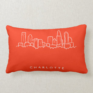 Charlotte, North Carolina-Stadt-Skyline Lendenkissen