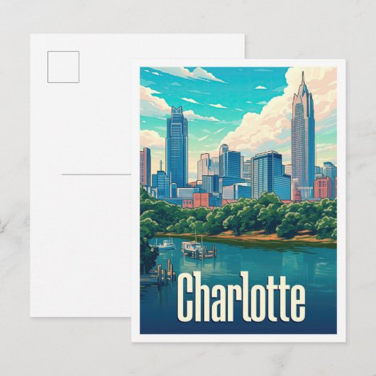 Charlotte North Carolina USA Reisevorführung Postkarte (Vorne/Hinten)