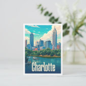 Charlotte North Carolina USA Reisevorführung Postkarte (Stehend Vorderseite)