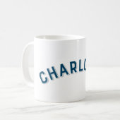 Charlotte, North Carolina Vintag Arch Kaffeetasse (Vorderseite Links)