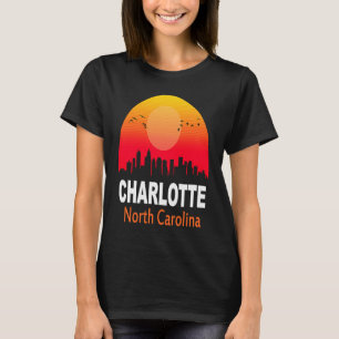 Charlotte North Carolina Vintag Retro City Staat T-Shirt