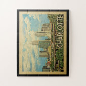 Charlotte North Carolina Vintage Reise Puzzle (Vertikal)