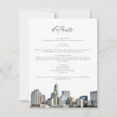CHARLOTTE NORTH CAROLINA Wedding Details Card Einladung (Vorderseite)