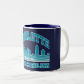 Charlotte, North Carolina Zweifarbige Tasse (VorderseiteRechts)