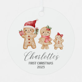 Charlotte Personalized Baby's First Christmas Ornament Aus Metall