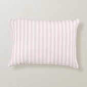 Charlotte Pink und White Stripes Baby Pink Zierkissen (Rückseite)