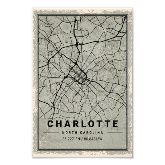 Charlotte Print Poster Canvas South Carolina (Vorne)