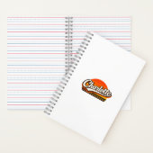 Charlotte Retro Sunset Personalized Name Design Notizblock (Innen)