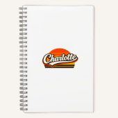 Charlotte Retro Sunset Personalized Name Design Notizblock (Vorderseite)