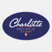 Charlotte Script Ovaler Aufkleber (Vorderseite)