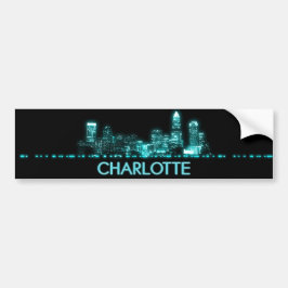 Charlotte Skyline Autoaufkleber