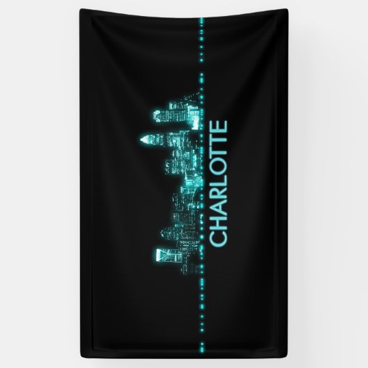 Charlotte Skyline Banner (Vertikal)