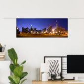 Charlotte Skyline Dawn - voll @ 49,5 x 18,5 Poster (Heimbüro)