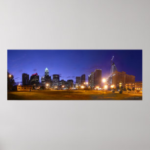 Charlotte Skyline Dawn - voll @ 49,5 x 18,5 Poster
