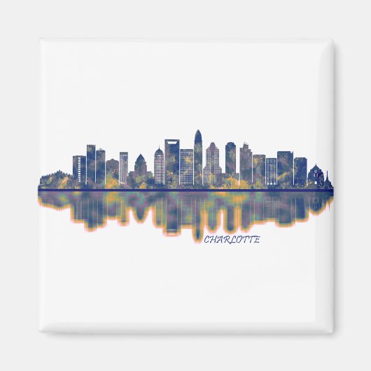 Charlotte Skyline Magnet (Vorne)