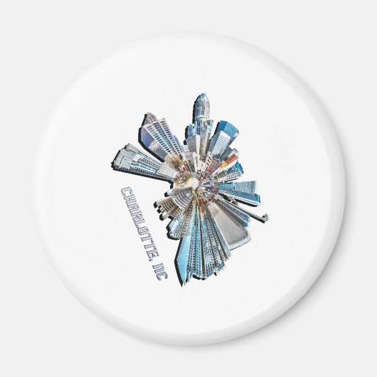 Charlotte Skyline Magnet (Vorne)