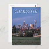 Charlotte skyline postkarte (Vorne/Hinten)