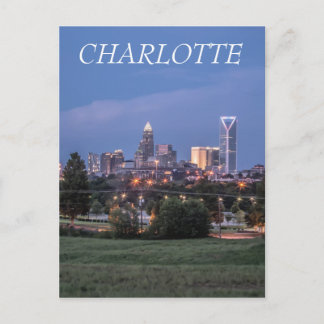 Charlotte skyline postkarte