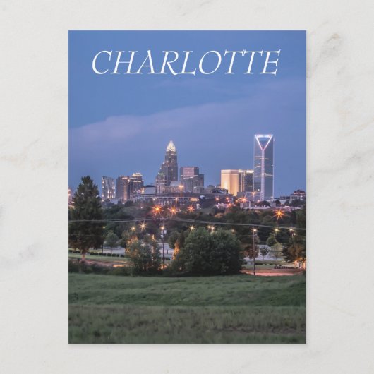 Charlotte skyline postkarte (Vorderseite)