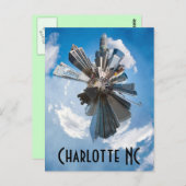 Charlotte Skyline Postkarte (Vorne/Hinten)