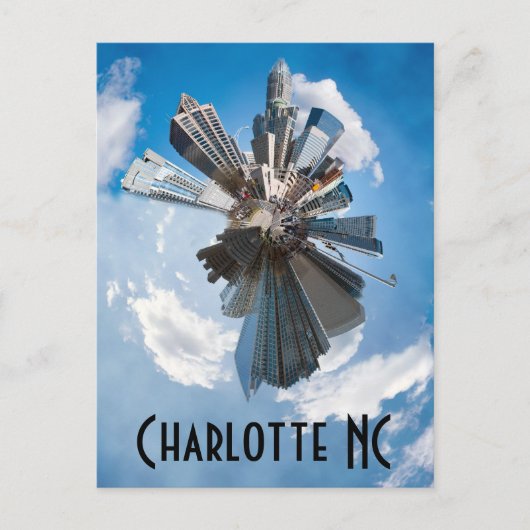 Charlotte Skyline Postkarte (Vorderseite)
